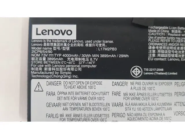 Alt view image 3 of 3 - 30WH L17M2PB3 battery for Lenovo V330-15IKB inc VAT