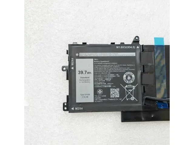 Alt view image 4 of 5 - New GHJC5 59.6Wh 11.55V 4900mAh Li-ion Battery for Dell Latitude 9420 9430 2-in-1 Replaces 0JJ4XT 0VTH85 3VV58 Grade A Cells