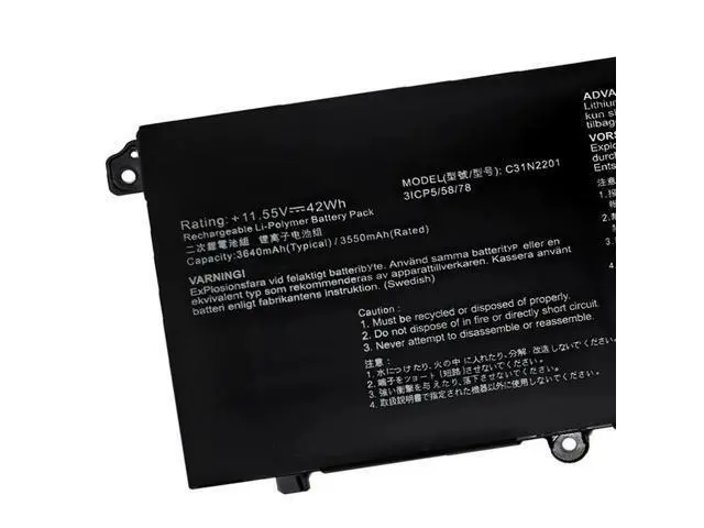 Alt view image 2 of 3 - C31N2201 Battery for ASUS Vivobook 15 X1504VA X1504ZA / Go 15 E1504FA / 14 OLED X1405VA / 16 X1605 Series | 42Wh | Replaces 0B200-04260000 | 11.55V