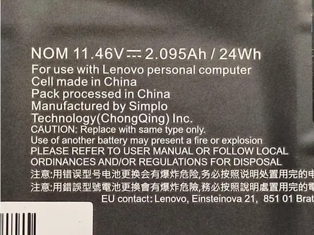Alt view image 3 of 4 - 24WH L16M3P71 battery for Lenovo THINKPAD T440 T440S T450 T450S 01AV459