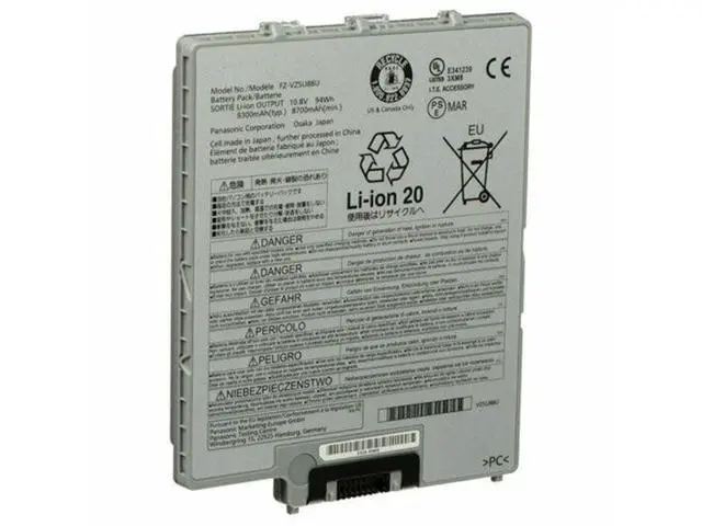Alt view image 2 of 3 - FZ-VZSU88U 94Wh Replacement Battery for Panasonic Toughbook G1/Toughpad FZ-G1 - 10.8V 9300mAh Li-ion - 18.5 Hour Runtime - 9-Cell Long-Life Battery