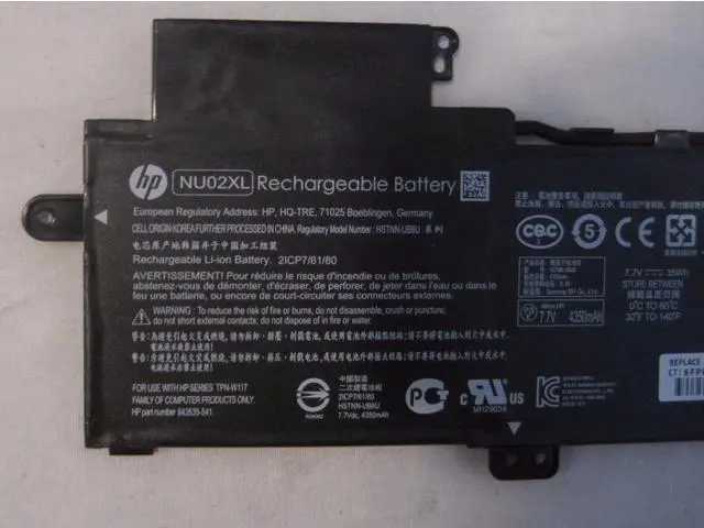 Alt view image 2 of 4 - 35Wh NU02XL Battery for HP HSTNN-UB6U TPN-W117 843535-541 Series 7.7V