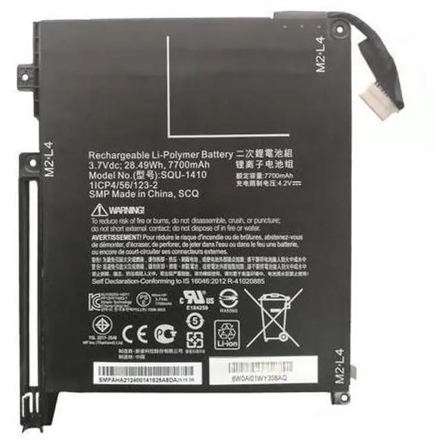 Main image of SQU-1410 802833-001 Replacement Battery for HP Pro Tablet 10 EE G1 | 3.7V 28.12Wh 7600mAh Li-Polymer | H9X71EA M5H12UA L3Z82UT Compatible
