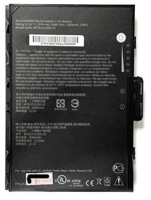 Main image of BP3S1P2100S-01 Battery for Getac V110 Rugged Notebook | 24Wh 11.1V | Replaces 441142000003 | Fully Rugged Tablet/Laptop