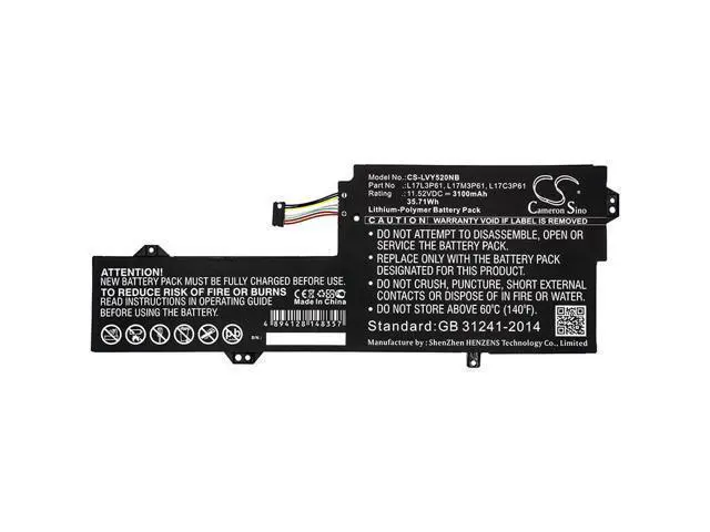 Alt view image 3 of 3 - 36WH L17M3P61 battery for Lenovo Yoga 720-12 330-11IGM 81A60053GE
