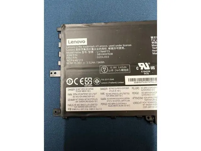 Alt view image 2 of 3 - 54WH L17M4P73 battery for Lenovo X1 Yoga 2018 Serie