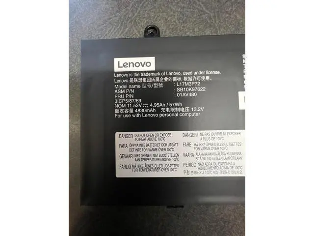 Alt view image 2 of 3 - 57WH L17M3P72 battery for Lenovo ThinkPad T480s