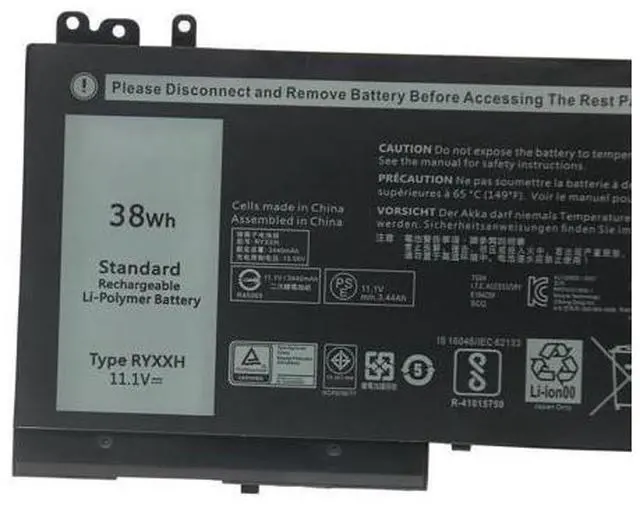Main image of 38Wh RYXXH battery for dell Latitude E5250 E5450 E5550 3150 3160