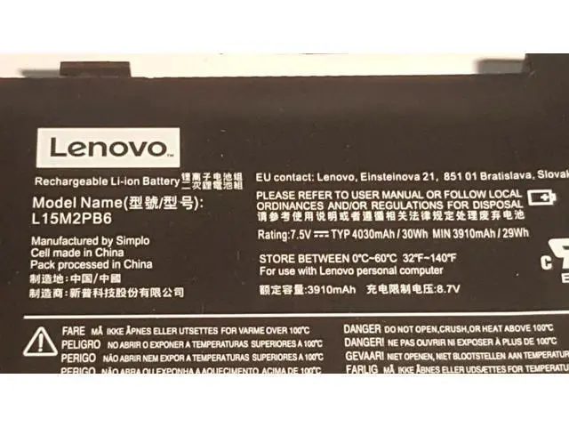 Alt view image 2 of 2 - 30WH L15M2PB6 battery for Lenovo Yoga 310-11IAP 80U2 Flex 4-1130