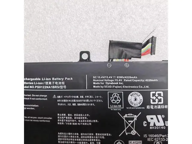 Alt view image 2 of 3 - PS0122NA1BRS P000845930 15.4V 65Wh 4-Cell Li-Polymer Battery for Dynabook PORTEGE X40L-K Laptop Compatible with PS0122NA1BRS