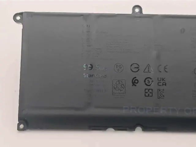 Alt view image 3 of 4 - New RWFFJ Battery for DELL XPS 16 9640 XPS 9640 XPS9640-7097SLV-PUS 11.7V 99.5WHR J8FK9 CN-0J8FK9