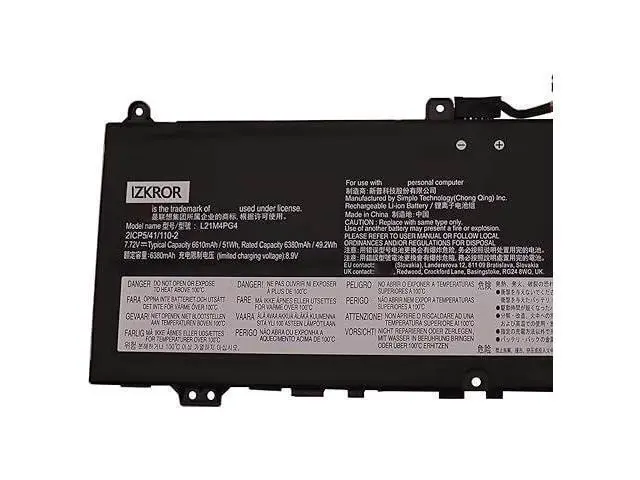 Alt view image 2 of 7 - 51WH L21M4PG4 battery for Lenovo Flex 5 Chrome-14IAU 83AJ 83AK Series