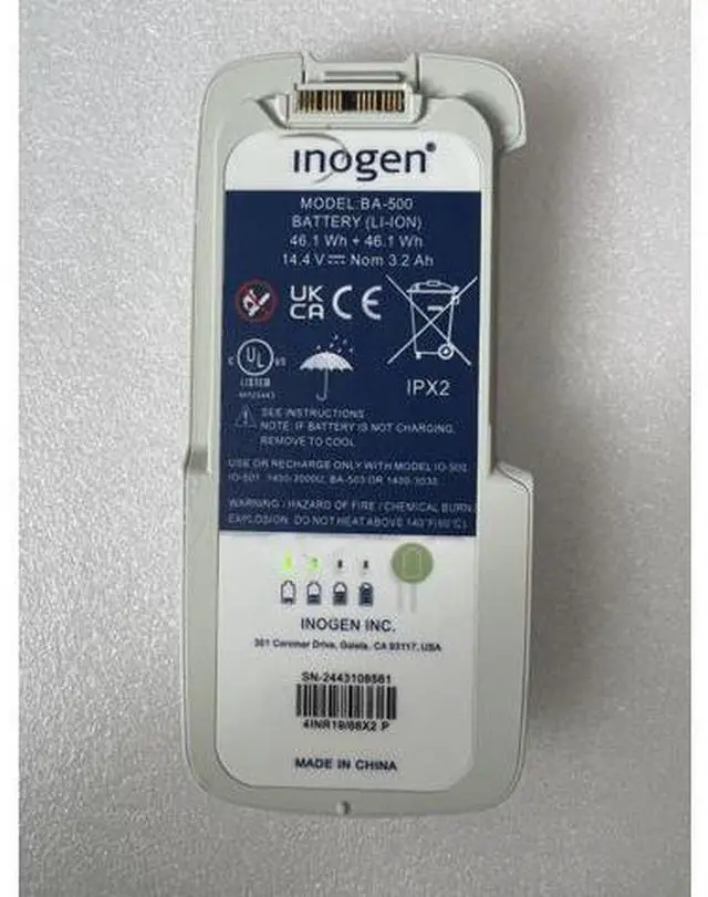 Main image of Inogen BA-500 Replacement Battery | Compatible with Inogen One G5 & OxyGo One G5 Portable Concentrators | 8-Cell, 14.4V, 46.1Wh+46.1Wh