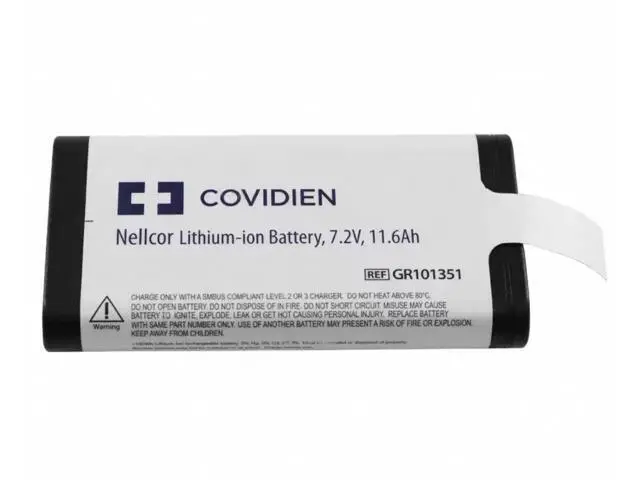 Alt view image 2 of 3 - GR101351 Replacement Battery for Covidien Nellcor PM1000N - 7.2V 11.6Ah/84Wh Inspired Energy NH2057 Li-ion