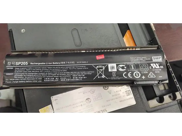 Alt view image 3 of 3 - New SP205 64Wh 11.34V 5700mAh Li-ion Battery for Siemens Simatic ITP1000 Replaces SP206 WT201 Industrial Grade Grade A Cells 12 Month Warranty