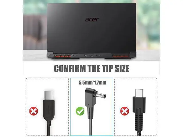 Alt view image 2 of 5 - 330W AC Charger for Acer Predator Helios 18 16 15 PH18-71 PHN16-71 PH16-71 PH3D15 Acer Predator Triton 17 X PTX17-71 Nitro 17 16 15 AN17-51 AN17-41 AN16-41 A20-330P1A Laptop Power Adapter