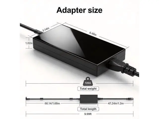 Alt view image 4 of 6 - 230W Laptop Charger Fit for MSI GS66 GS76 GS75 GS65 Stealth Power Supply, MSI Chicony A17-230P1A A12-230P1A P65 P75 AC Adapter