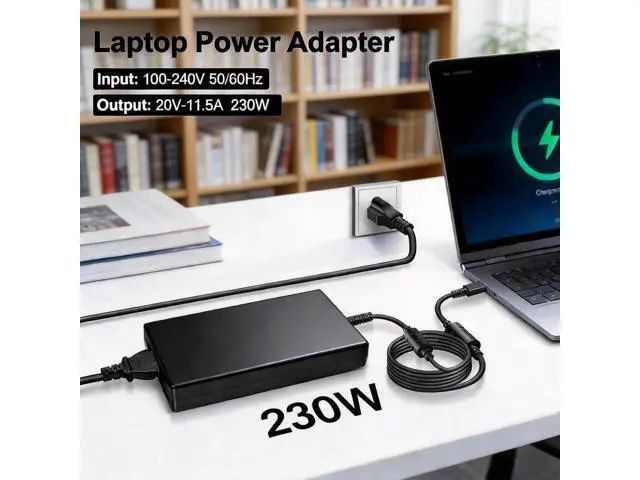 Alt view image 6 of 6 - 230W Laptop Charger Fit for MSI GS66 GS76 GS75 GS65 Stealth Power Supply, MSI Chicony A17-230P1A A12-230P1A P65 P75 AC Adapter