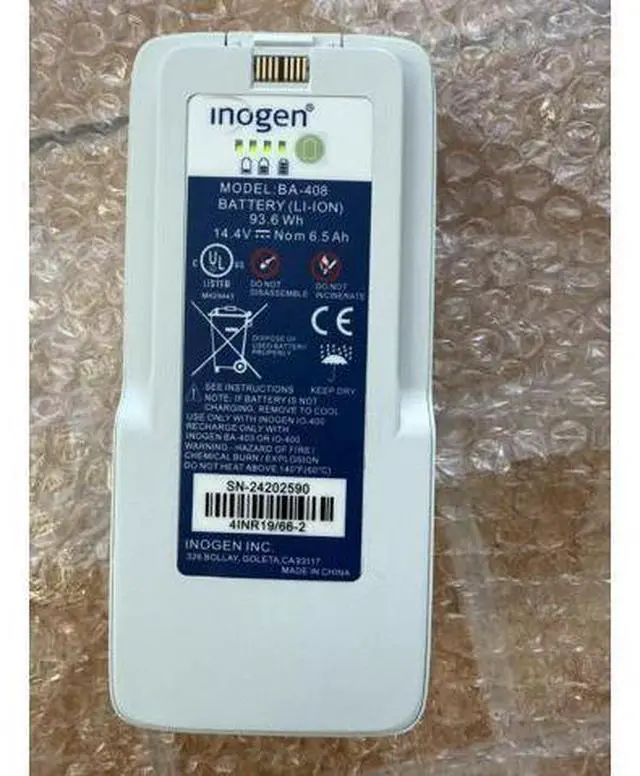 Main image of BA-408 Double Extended Life Battery for Inogen G4 & OxyGo FIT | 8-Cell 93.6Wh 6500mAh | Genuine Replacement | 14.4V | 12-Month Warranty