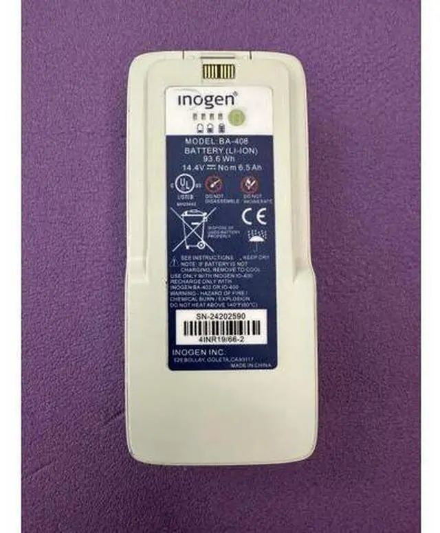 Alt view image 2 of 3 - BA-408 Double Extended Life Battery for Inogen G4 & OxyGo FIT | 8-Cell 93.6Wh 6500mAh | Genuine Replacement | 14.4V | 12-Month Warranty