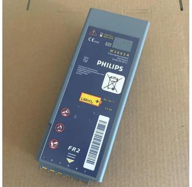Main image of M3863A OEM Battery for Philips FR2 Heartstart AED Defibrillator 12V 4.2Ah Li-ion (Compatible with M3860A, M3861A, M3840A) 1 Year Warranty