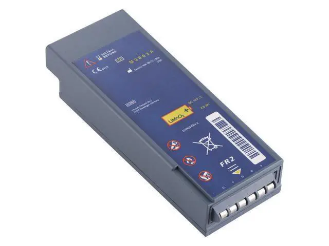 Alt view image 2 of 2 - M3863A OEM Battery for Philips FR2 Heartstart AED Defibrillator 12V 4.2Ah Li-ion (Compatible with M3860A, M3861A, M3840A) 1 Year Warranty