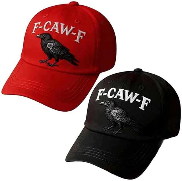 Main image of F Caw F Hat, F-Caw-F Hat Fcawf Cawf Bird Cap, Embroidered Adjustable Hats Soft Washed Baseball Caps