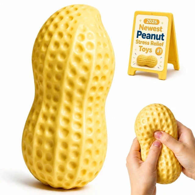 Main image of Crunchy Peanut Squishy Asmr Bead Filled, Slow Rising Squeeze