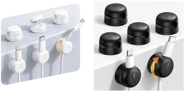 Main image of Spring + Magnetic Rotating Cable Clips