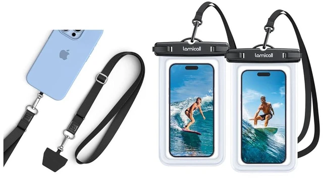 Main image of [2Pack Cell Phone Lanyard Crossbody & Waterproof Phone Pouch Case