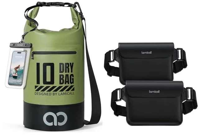 Main image of Dry Bag Waterproof Backpack & Waterproof Fanny Pack