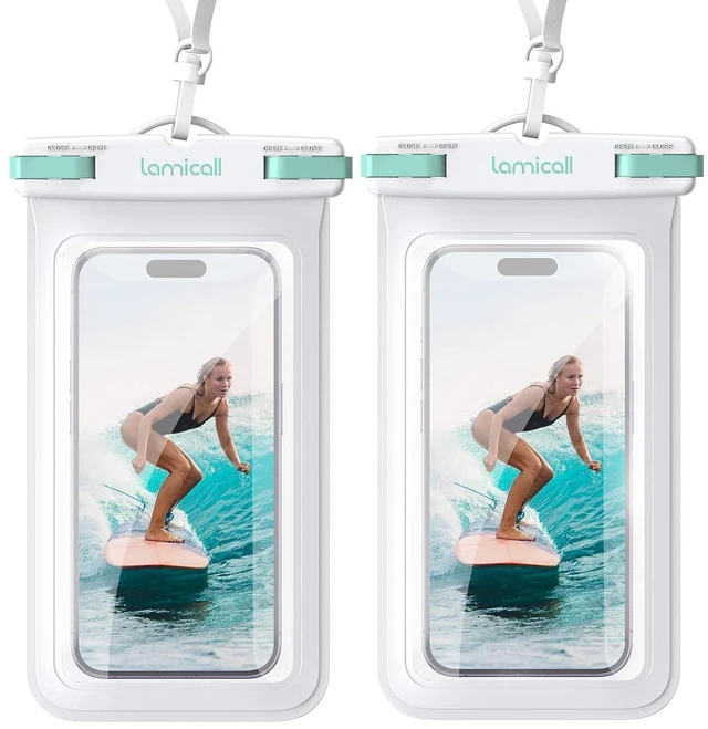 Main image of 2 Pack Green White Cell Phone Bag, for Mother Mom Father Teens