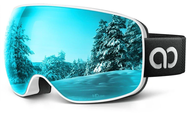 Main image of Ski Goggles with 3X Anti-Fog - 100% UV Protection, OTG, Gifts for Skiing, Snowboard, Snowmobile, Men, Women