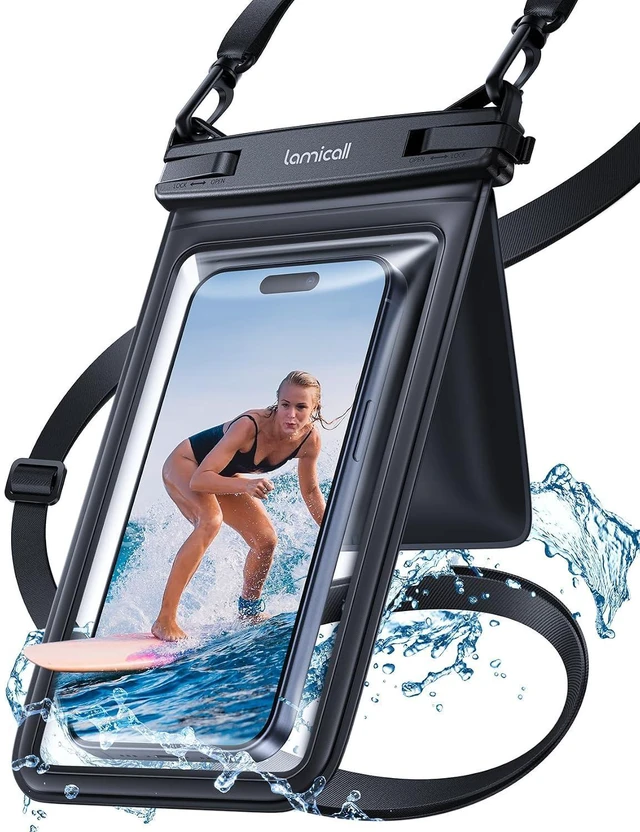 Main image of Double Pocket Waterproof Phone Pouch, IPX8 Water proof Dry Bag
