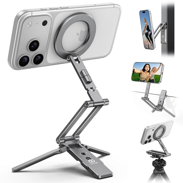 Main image of for MagSafe Tripod Stand Dual-Side Magnetic with 1/4", Arca, Hook