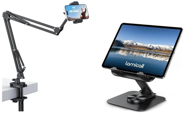 Main image of Phone Holder for Bed & Adjustable iPad Stand for Desk