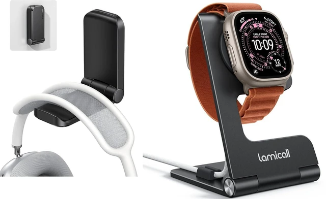 Main image of Foldable Apple Watch Stand + Headphone Stand