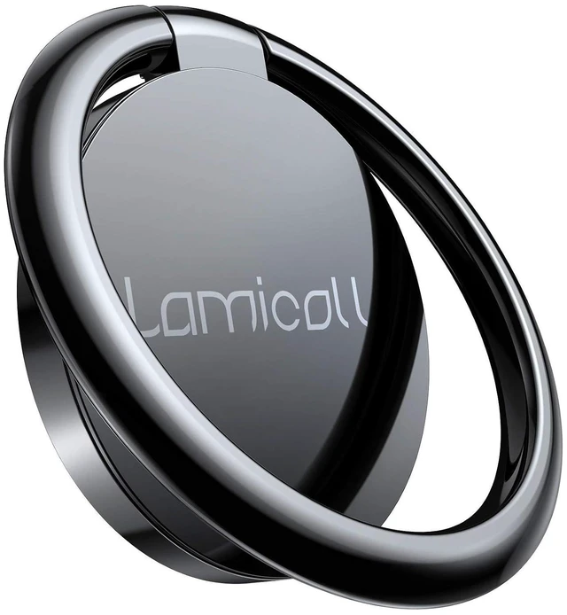 Main image of Cell Phone Ring Holder Stand - Polished Metal Finger Grip