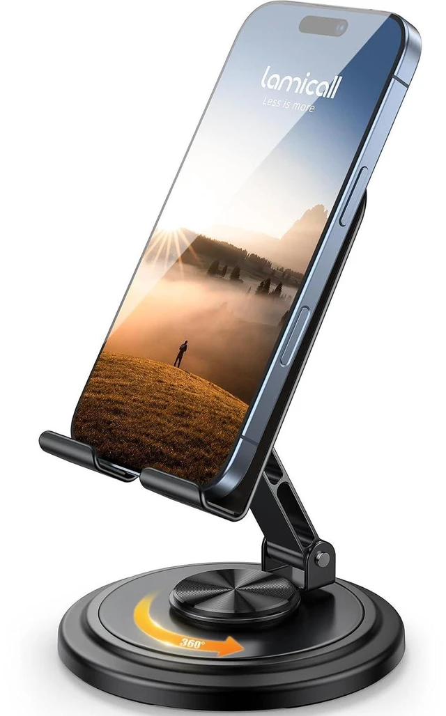 Main image of 360° Rotation Cell Phone Stand for Desk, Sturdy Phone Holder