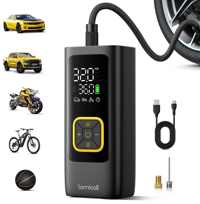Main image of Car Tire Inflator Portable Air Compressor, 4X Faster, 150 PSI