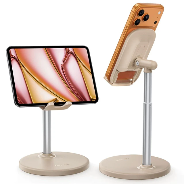 Main image of Khaki Phone Stand Holder for Desk, Beige Office Desk Accessories
