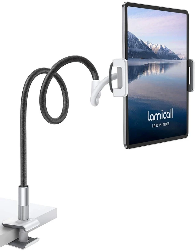 Main image of Gooseneck Tablet Holder Mount, Quickly Adjustable Bed Flexible Arm