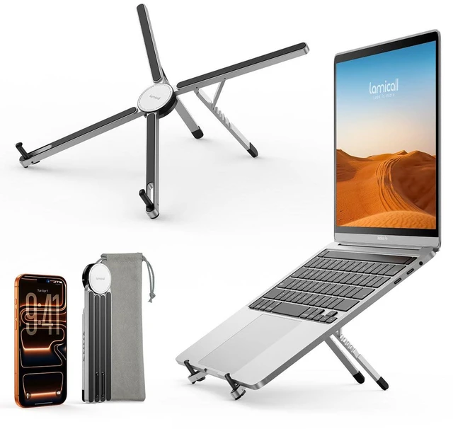 Main image of Portable Laptop Stand for Desk & Travel 0.47in Ultra-Slim 10-15.6"