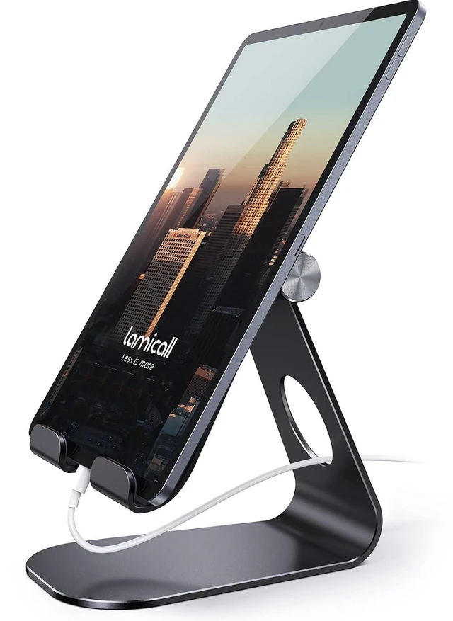 Main image of iPad Stand Adjustable Tablet Holder, Sturdy Aluminum, Multi-Angle