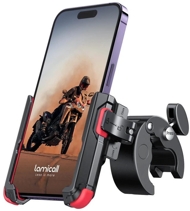 Main image of Motorcycle Bike Phone Mount, 1s Lock Bike Phone Holder