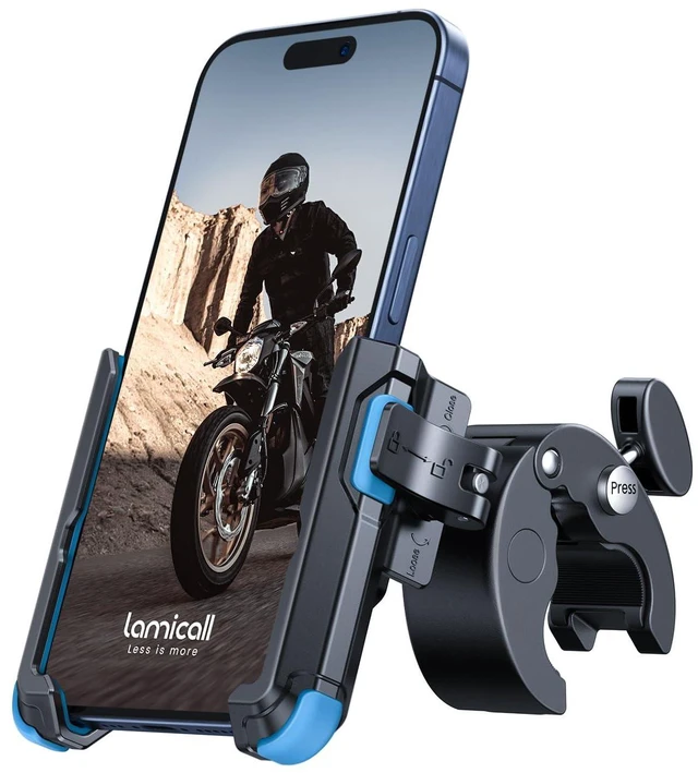 Main image of Motorcycle Bike Phone Mount, 1s Lock Bike Phone Holder