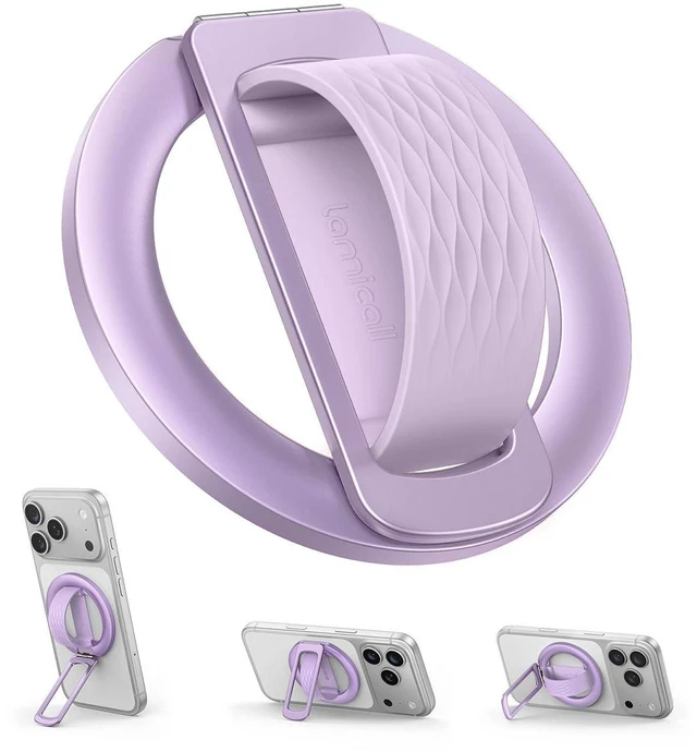 Main image of Lavender Comfortable Magnetic Phone Finger Loop Grip for MagSafe