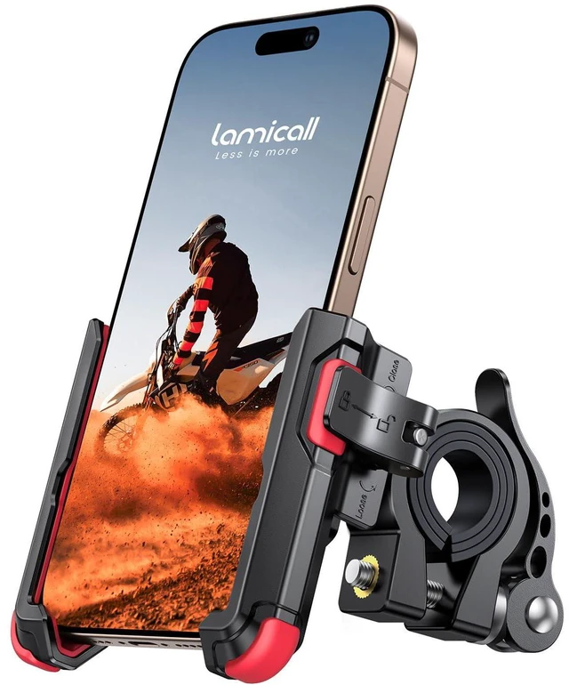 Main image of Motorcycle Bike Phone Mount, 1s Lock Bike Phone Holder