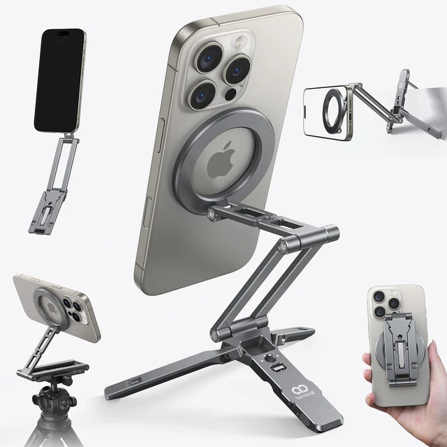 Main image of for MagSafe Tripod Stand Ultra-Compact with 1/4" Screw, Arca, Hook