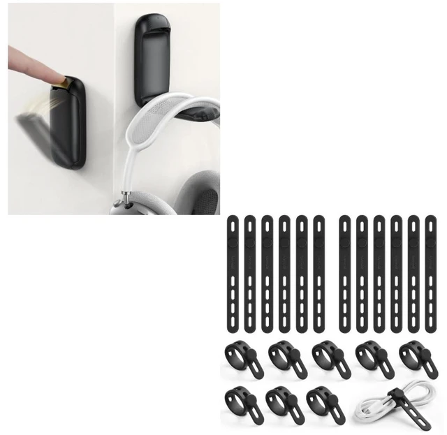 Main image of Headphone Stand, 20Pack Silicone Cable Ties